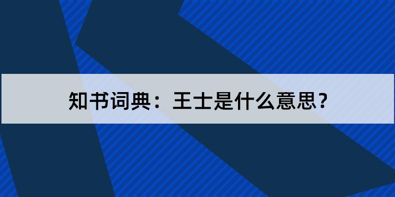 王士是什么意思?