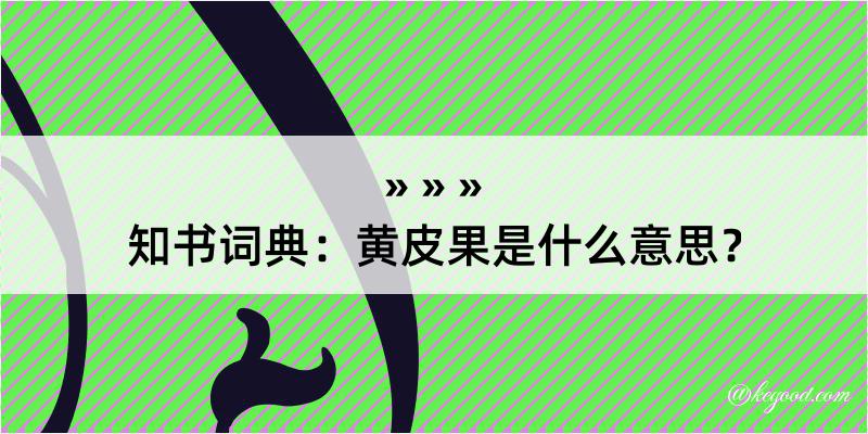 知书词典：黄皮果是什么意思？