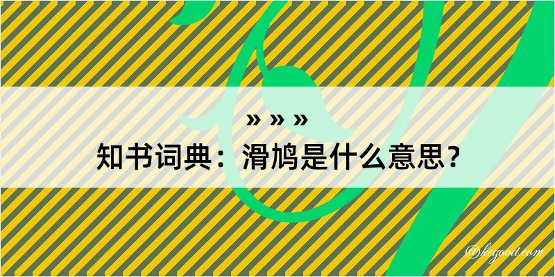 知书词典：滑鸠是什么意思？