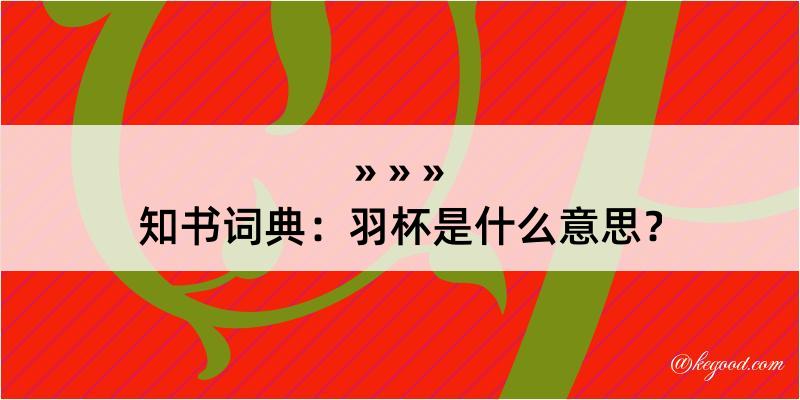 知书词典：羽杯是什么意思？