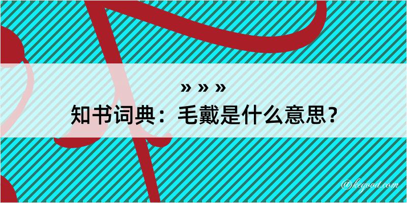 知书词典：毛戴是什么意思？