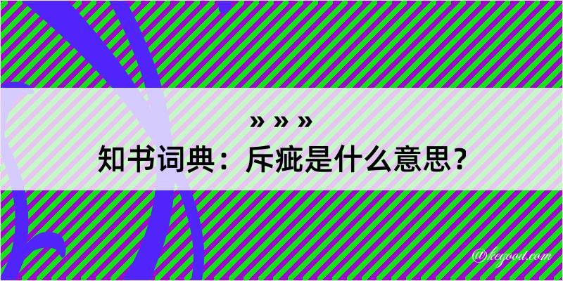 知书词典：斥疵是什么意思？