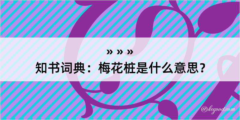 知书词典：梅花桩是什么意思？