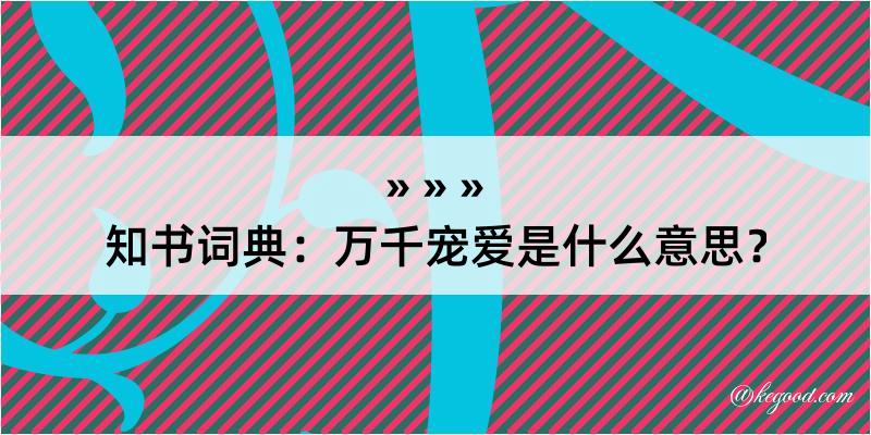 知书词典：万千宠爱是什么意思？