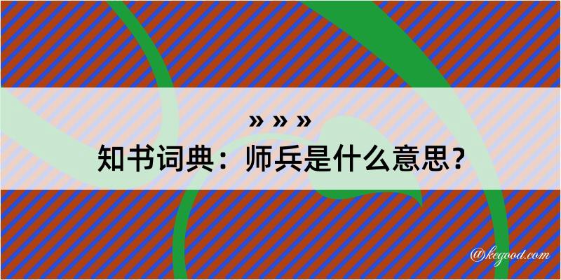 知书词典：师兵是什么意思？