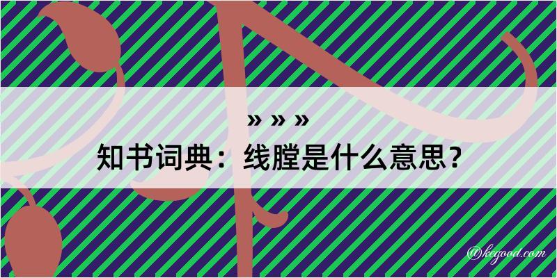 知书词典：线膛是什么意思？