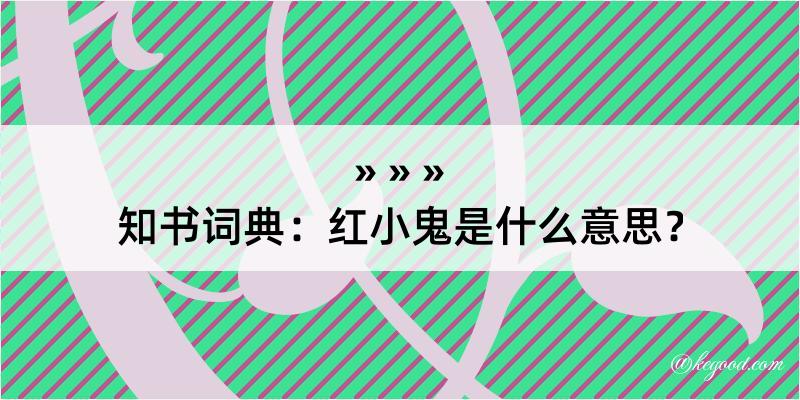 知书词典：红小鬼是什么意思？