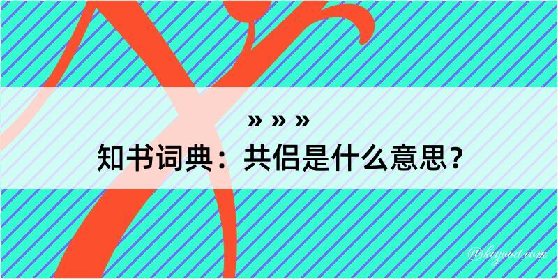 知书词典：共侣是什么意思？