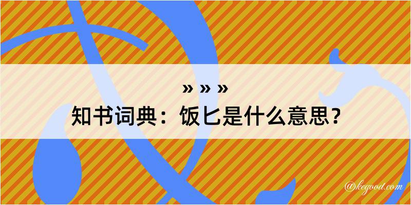 知书词典：饭匕是什么意思？