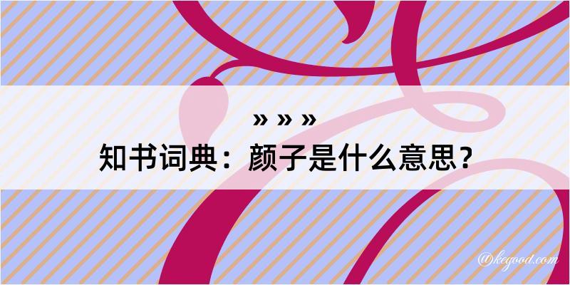 知书词典：颜子是什么意思？