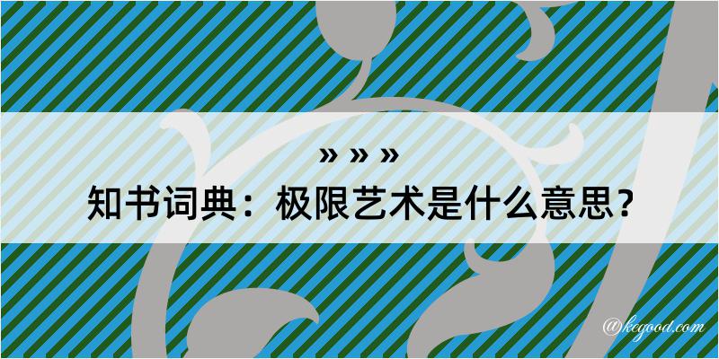 知书词典：极限艺术是什么意思？