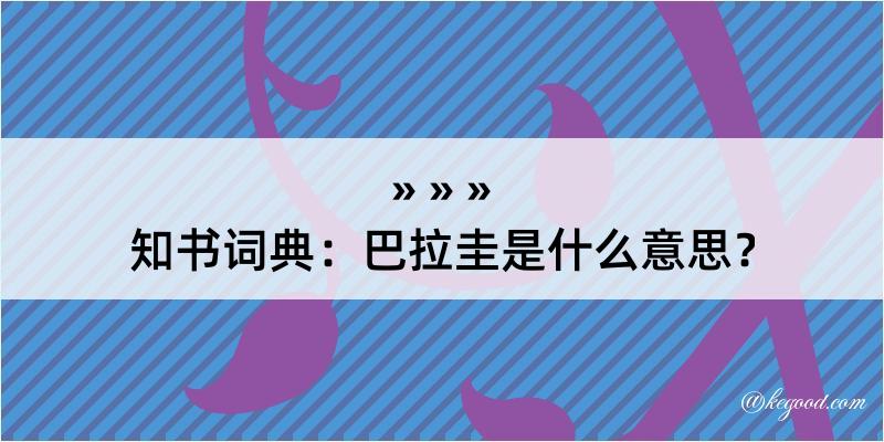 知书词典：巴拉圭是什么意思？