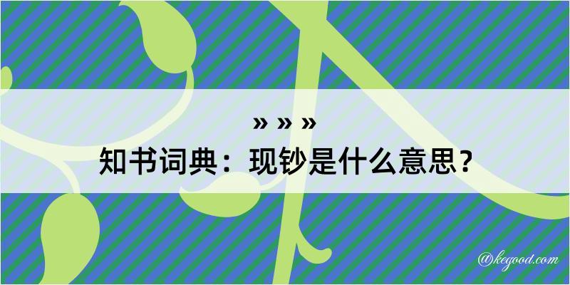 知书词典：现钞是什么意思？