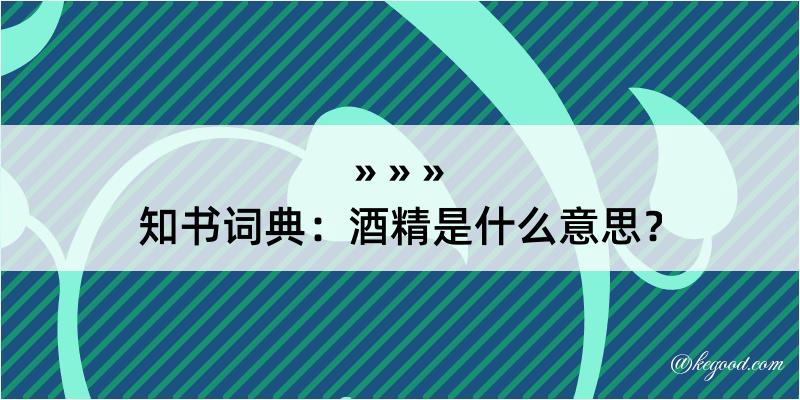 知书词典：酒精是什么意思？