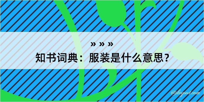 知书词典：服装是什么意思？