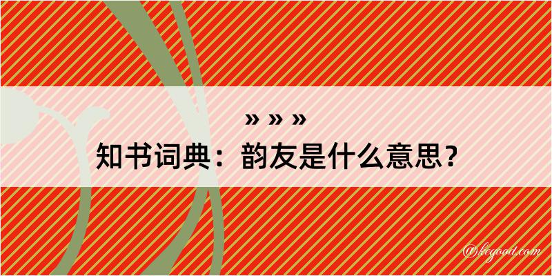 知书词典：韵友是什么意思？