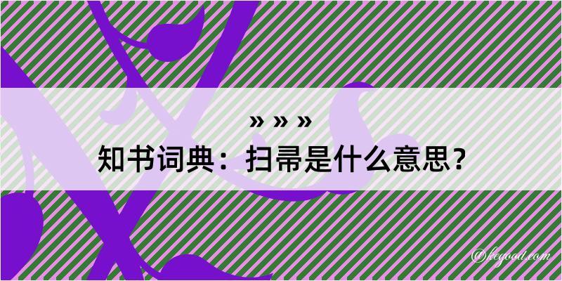 知书词典：扫帚是什么意思？