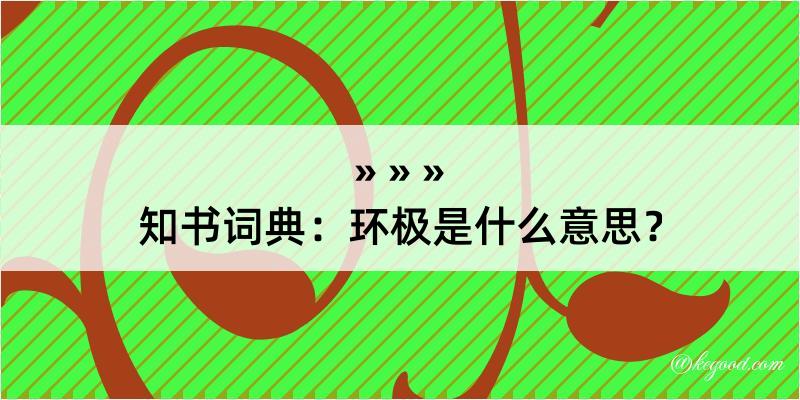 知书词典：环极是什么意思？