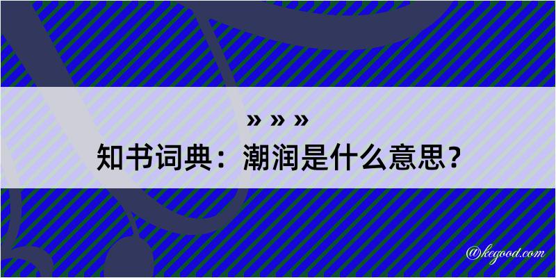 知书词典：潮润是什么意思？