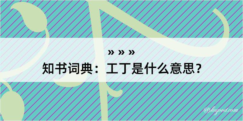 知书词典：工丁是什么意思？