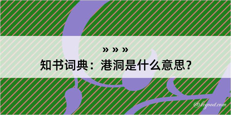 知书词典：港洞是什么意思？