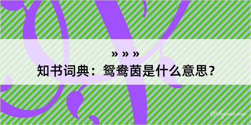 知书词典：鸳鸯茵是什么意思？