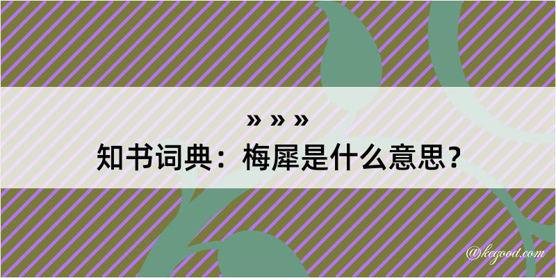 知书词典：梅犀是什么意思？