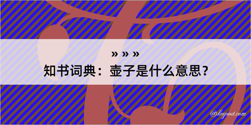 知书词典：壶子是什么意思？