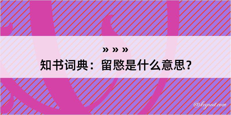 知书词典：留愍是什么意思？