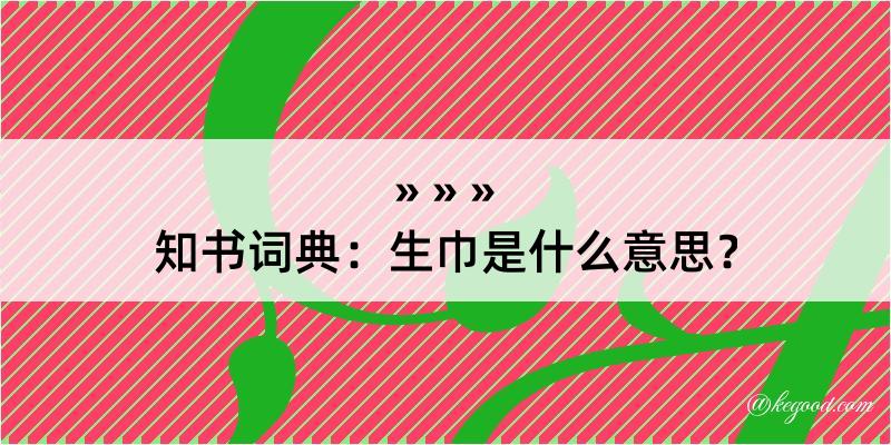 知书词典：生巾是什么意思？