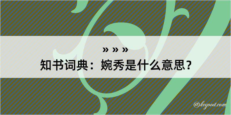 知书词典：婉秀是什么意思？