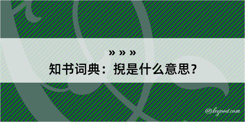 知书词典：掜是什么意思？