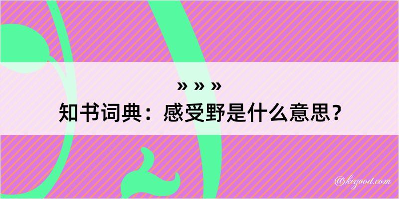 知书词典：感受野是什么意思？