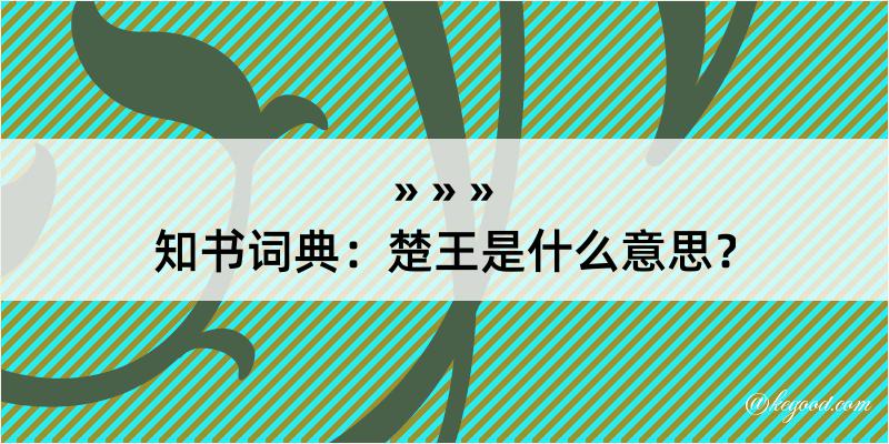 知书词典：楚王是什么意思？