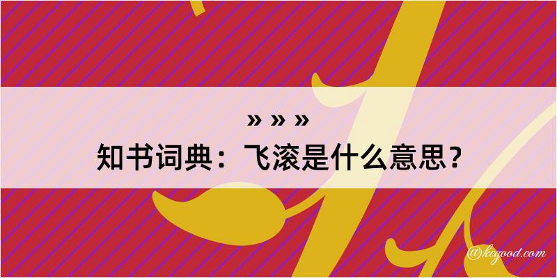 知书词典：飞滚是什么意思？