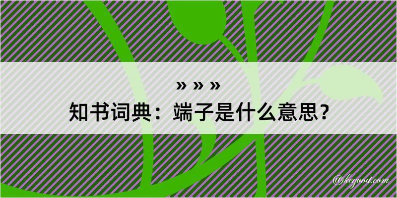 知书词典：端子是什么意思？