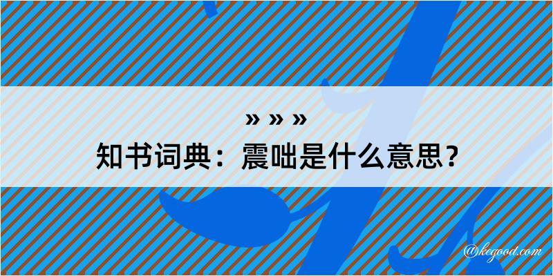 知书词典：震咄是什么意思？