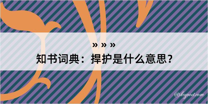 知书词典：捍护是什么意思？