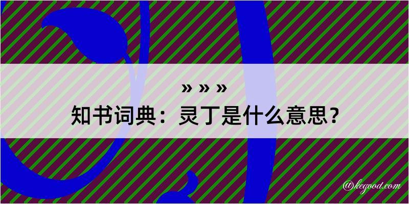 知书词典：灵丁是什么意思？