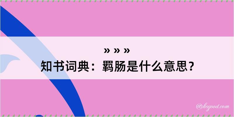 知书词典：羁肠是什么意思？