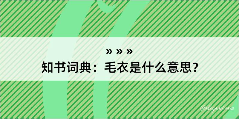 知书词典：毛衣是什么意思？