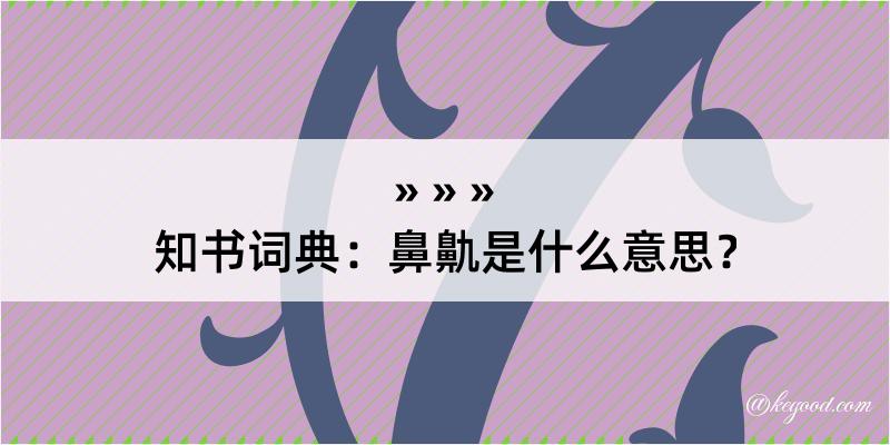 知书词典：鼻鼽是什么意思？