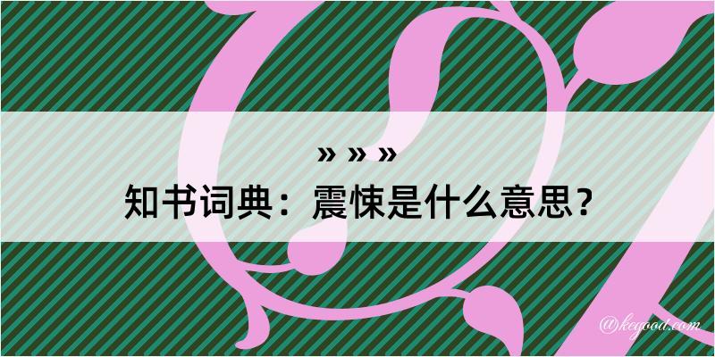 知书词典：震悚是什么意思？