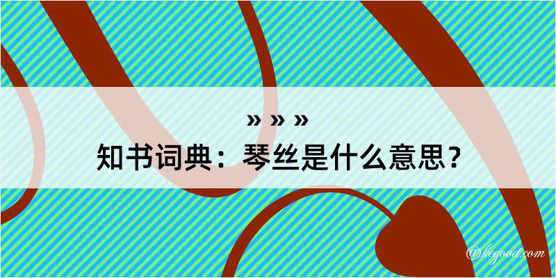 知书词典：琴丝是什么意思？