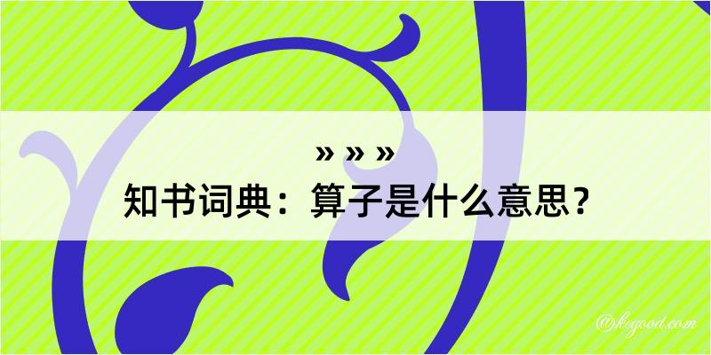 知书词典：算子是什么意思？