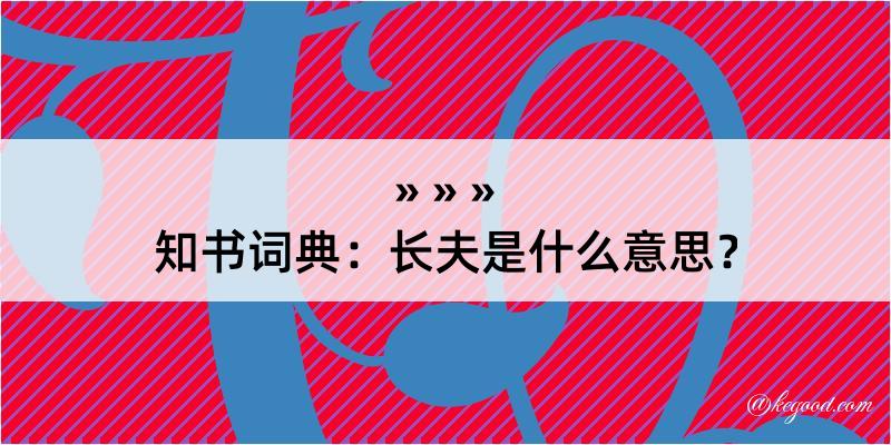 知书词典：长夫是什么意思？