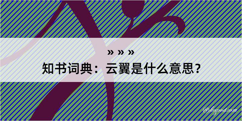 知书词典：云翼是什么意思？