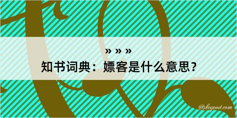 知书词典：嫖客是什么意思？