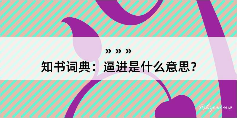 知书词典：逼进是什么意思？