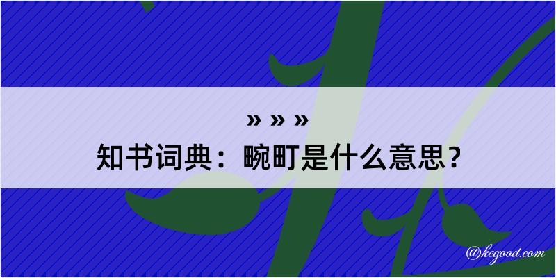 知书词典：畹町是什么意思？